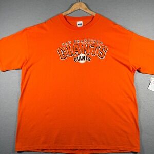 Vintage San Francisco Giants MLB Graphic T-Shirt‎ Orange Mens 2X CSA New